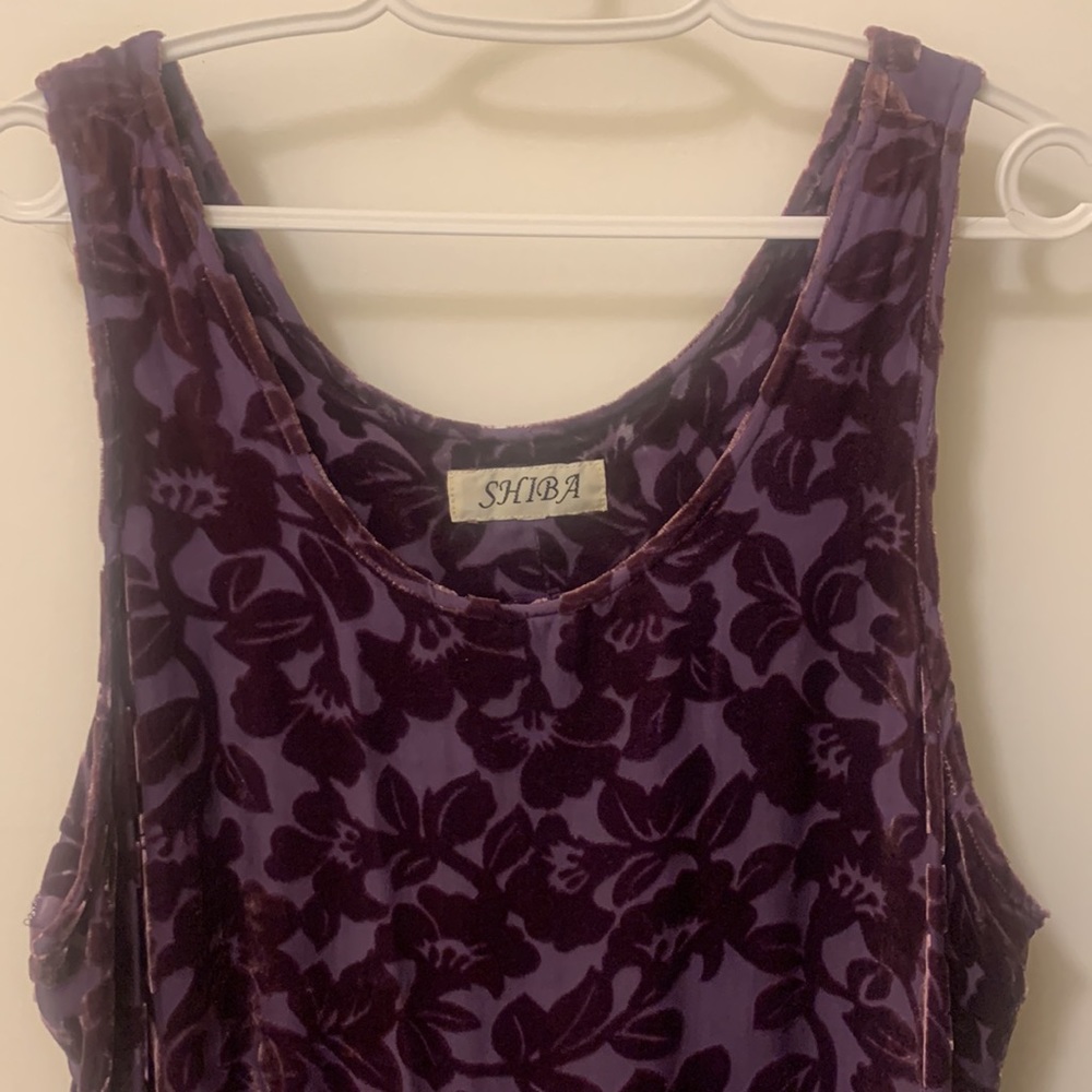 Purple GORGEOUS silk and velvet beaded top and pants outfit.